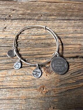 Alex and Ani silver-tone charm bangle